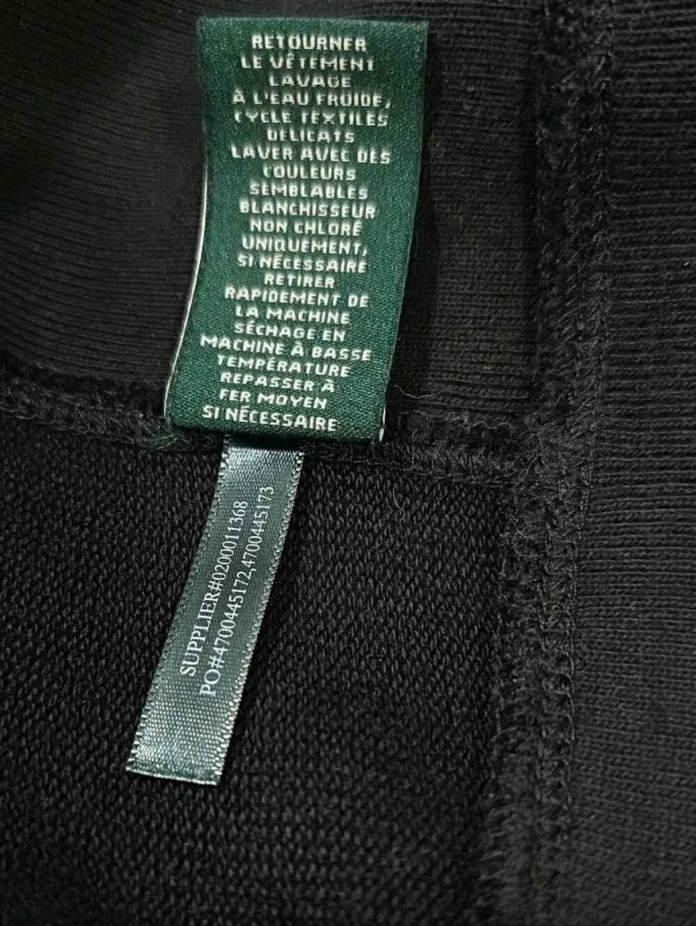Lauren Ralph Lauren Black Full Zip Hoodie Sweatshirt Size L - Picture 10 of 10